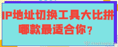 IP地址切換工具大比拼：哪款最適合你？